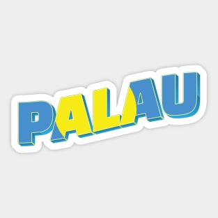 Palau Vintage style retro souvenir Sticker